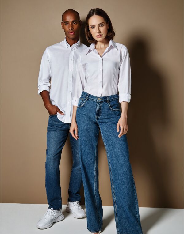 Tailored Fit Long Sleeve Workwear Oxford Shirt